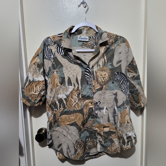 Womans Animal Print shirt - Picture 1 of 3